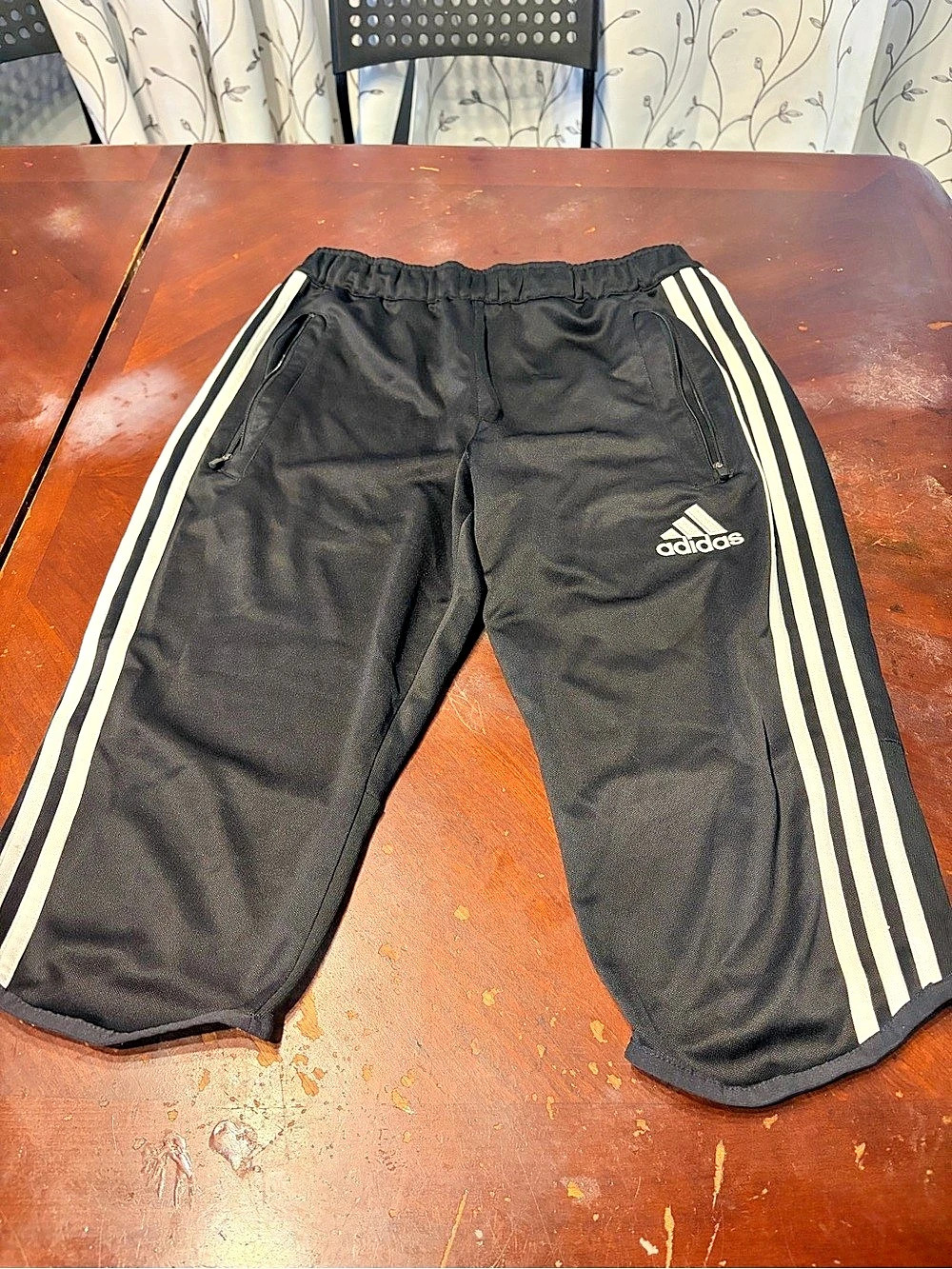 adidas Climacool 3-Stripe Capri Pants Black & White Medium